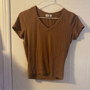Haley & June Women Brown  Short Sleeve Top L